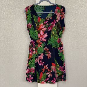 MNG Rainforest Floral Printed Dress, size M